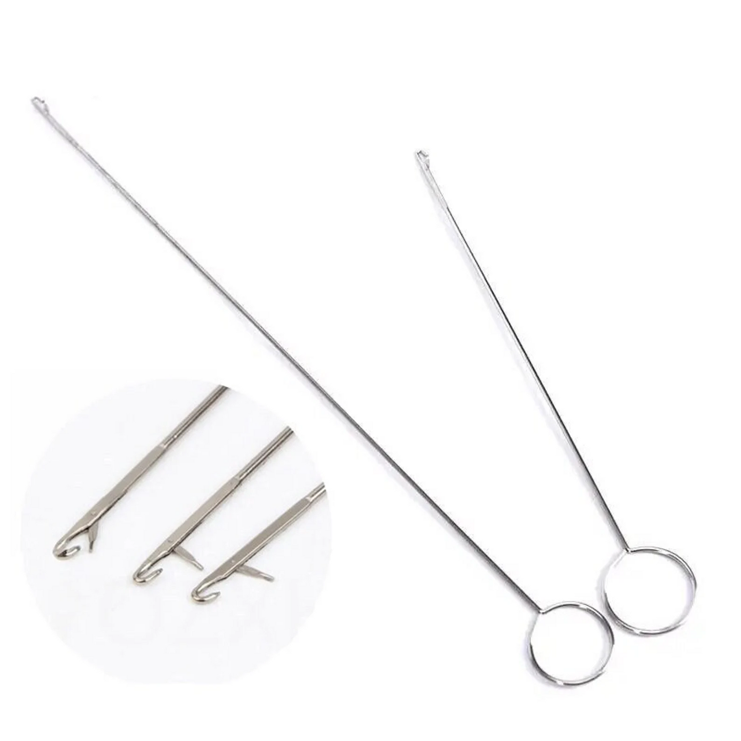 2PCS Metal Loop Turner Bead Threader for Wristlet Car Charm Car Hanger Making and Silicone Beads - Two Sizes 1.8mm Bar for large hole beads