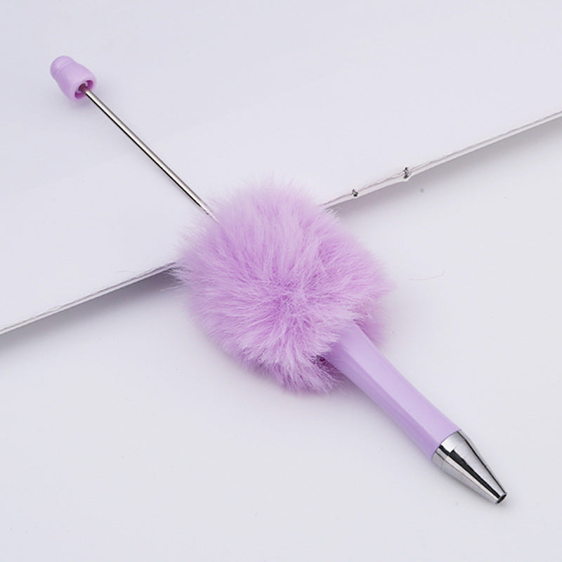 DIY Beadable Pom Pom Fluffy Beadable Pen