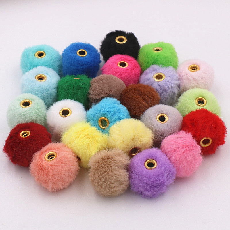 25mm Fuzzy Beads Spacer, Soft Fluffy Spacer,Mix Color Faux Furry Beads, Beads For Pen, Large Hole Spacer Beads (Copy)