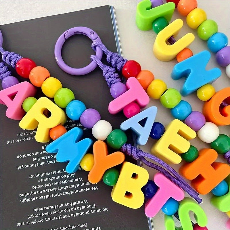 36pcs DIY Acrylic Alphabet & Number Beads with Hole for Stringing, 26 Letters & 10 Numbers (0-9), Vibrant Colors for Keychains, Shoe Charms, Bag Accessories, Phone Chains, String for Bracelet Making, Keychains, Creative Crafting, Lettered Bead Sets