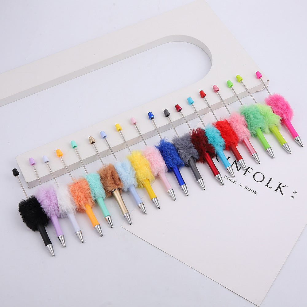 DIY Beadable Pom Pom Fluffy Beadable Pen
