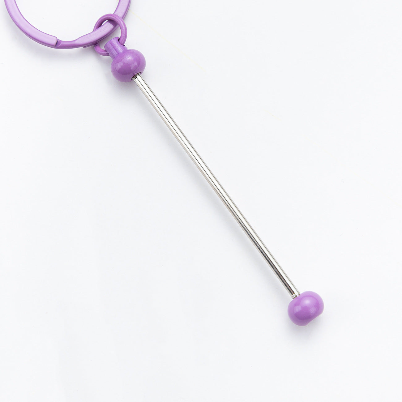 Beadable Bar Blank Keychains, Bar keychain,Beadable Metal Keychains,Beaded Crafts, Plated Metal Keyrings and Swivel Clasps, DIY Crafting