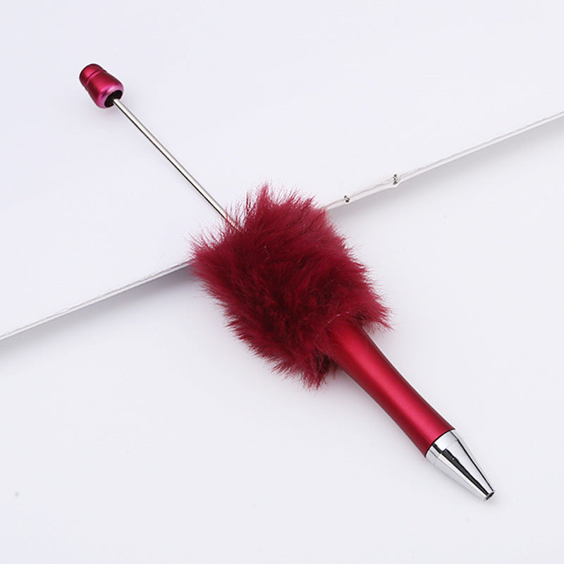 DIY Beadable Pom Pom Fluffy Beadable Pen