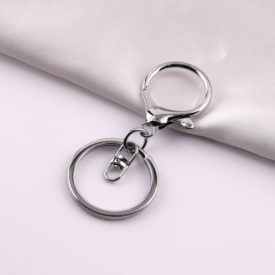 Colored Keychains, Silver Gold Rose Gold Key Ring, Metal Clasp,Lobster Claw Clasp, Swivel Connector, Key Ring，DIY Jewelry Making Bag Charm