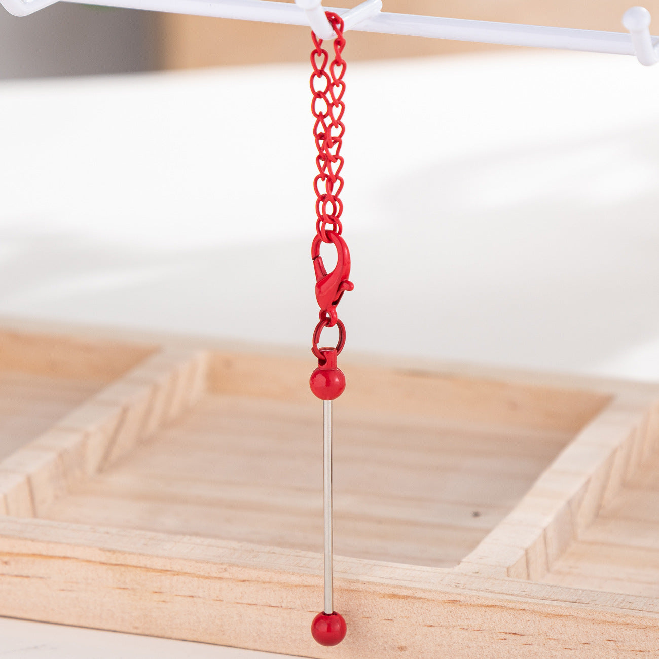 Beadable Bar Keychains,Metal Keychains, Bar keychain,Beadable Beaded Crafts, Plated Metal Keyrings and Swivel Clasps, DIY Keychains Crafting