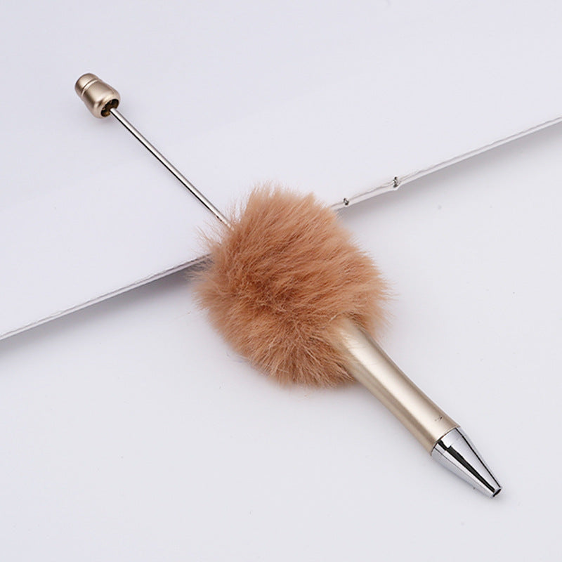 DIY Beadable Pom Pom Fluffy Beadable Pen