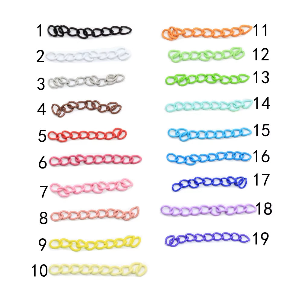 50pcs/lot 5cm Extension Chain for DIY Jewelry Making Findings Bulk Key Bracelet Extended Chains Tail Extender
