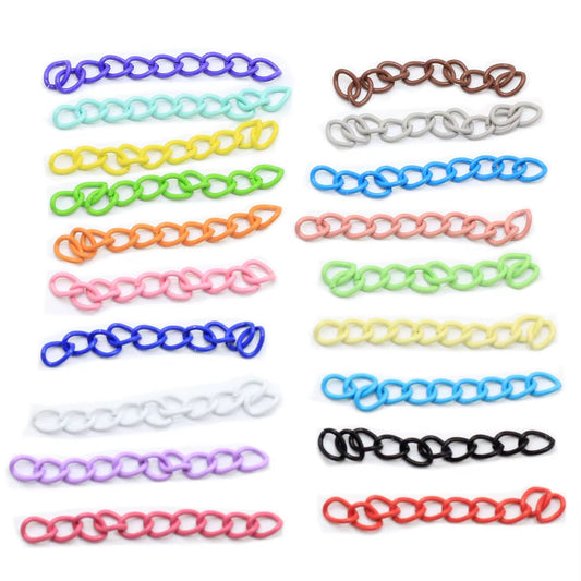 50pcs/lot 5cm Extension Chain for DIY Jewelry Making Findings Bulk Key Bracelet Extended Chains Tail Extender