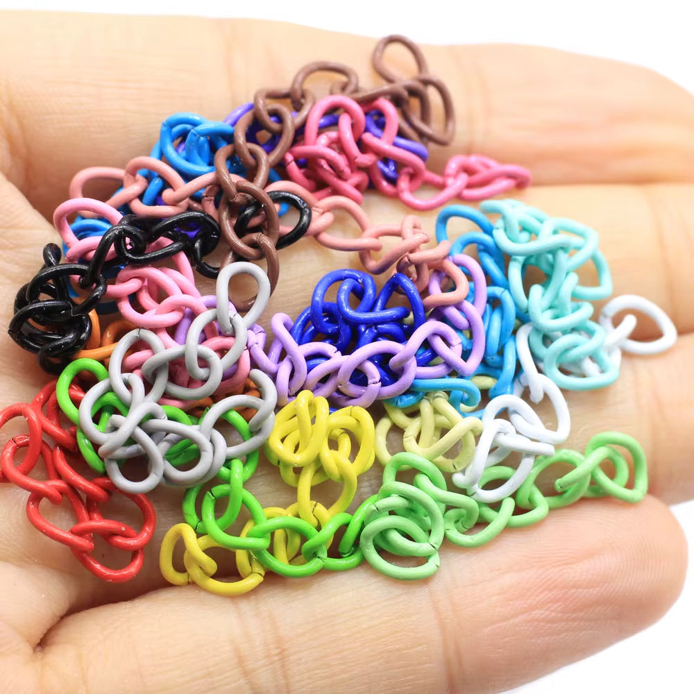 50pcs/lot 5cm Extension Chain for DIY Jewelry Making Findings Bulk Key Bracelet Extended Chains Tail Extender