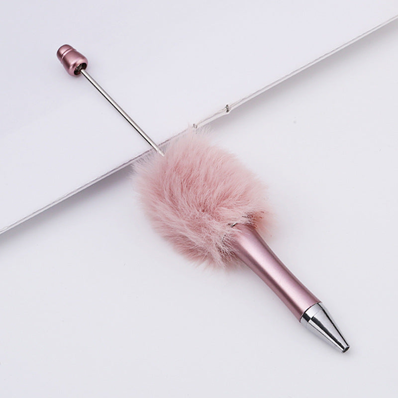 DIY Beadable Pom Pom Fluffy Beadable Pen