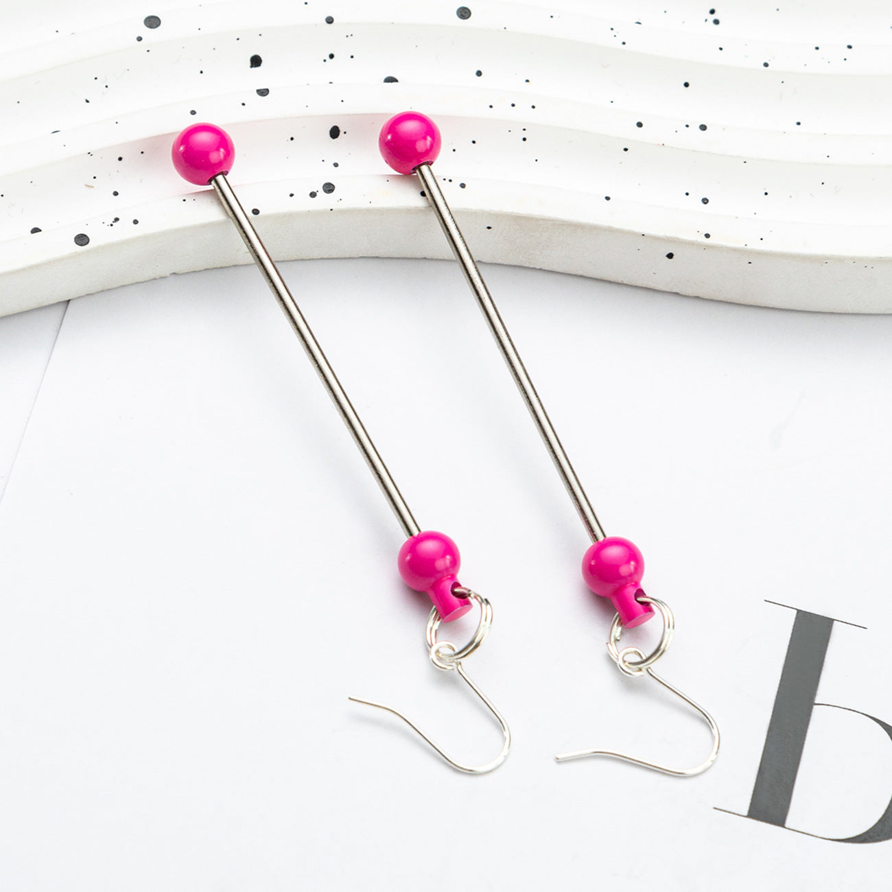 Colored Beadable Earring, blanks bars,Earrings DIY Supplies, Changable Earrings, Beaded Crafts, Perfect Gift, Make your own Charm