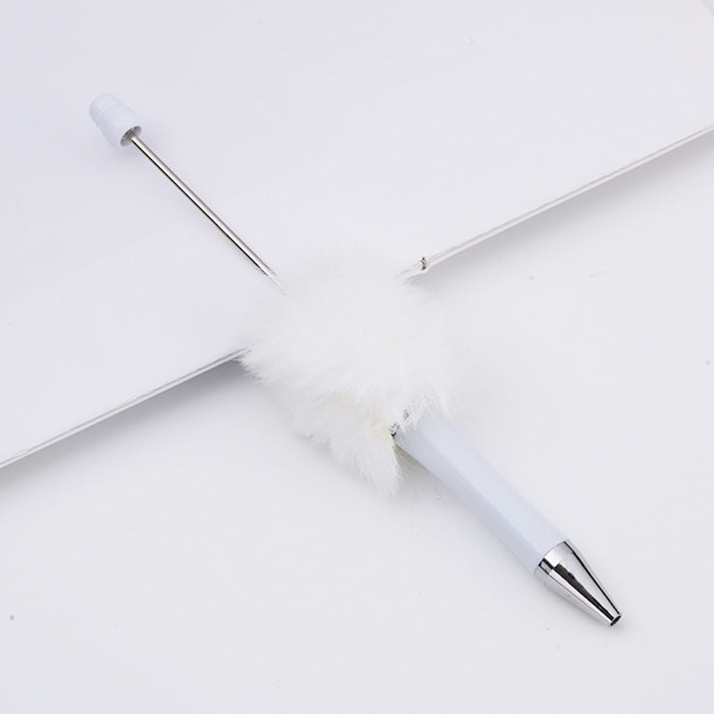 DIY Beadable Pom Pom Fluffy Beadable Pen