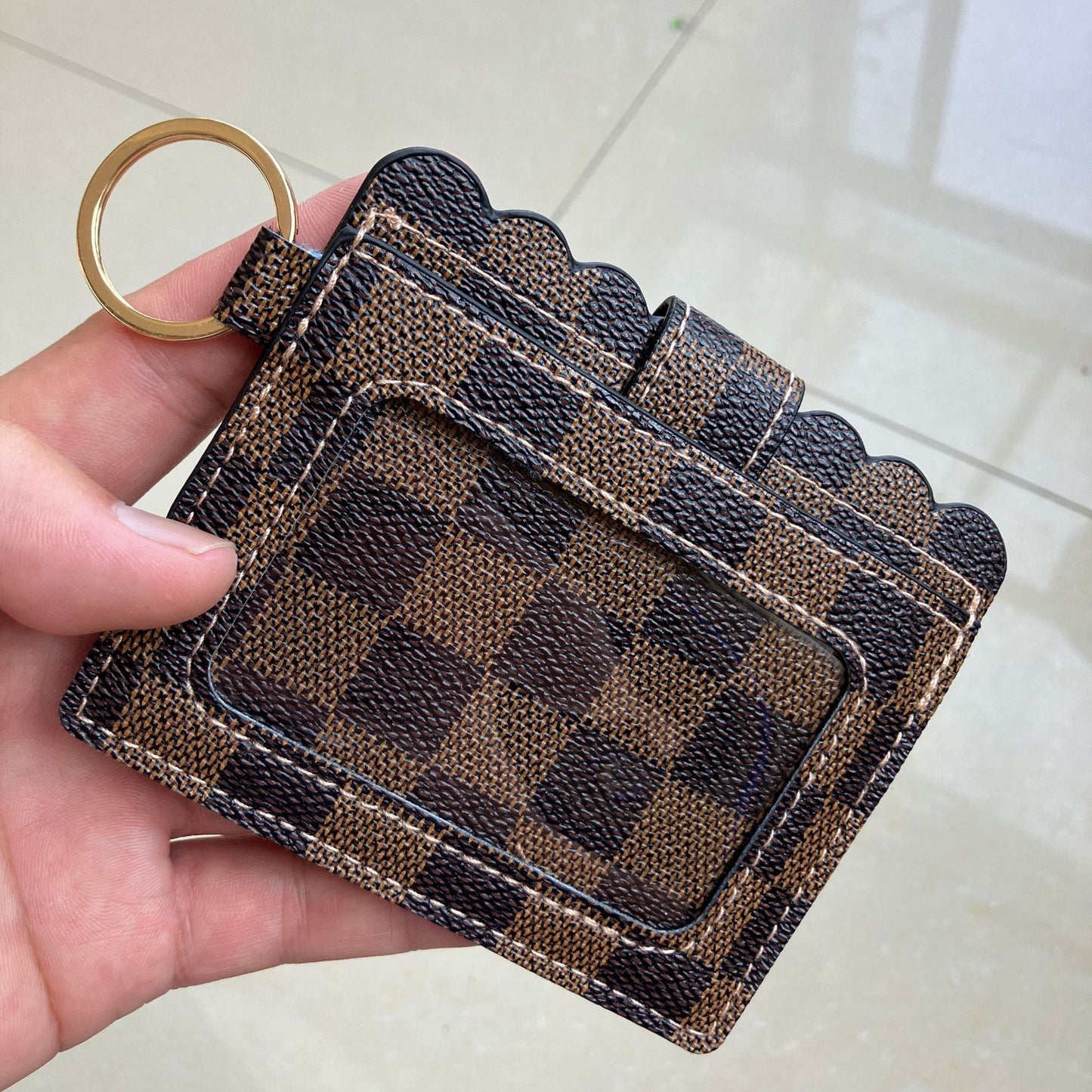 Leopard/Flower/butterfly Patterns Women Slim Credit Card Holder Mini Front Pocket Wallet Coin Purse Keychain