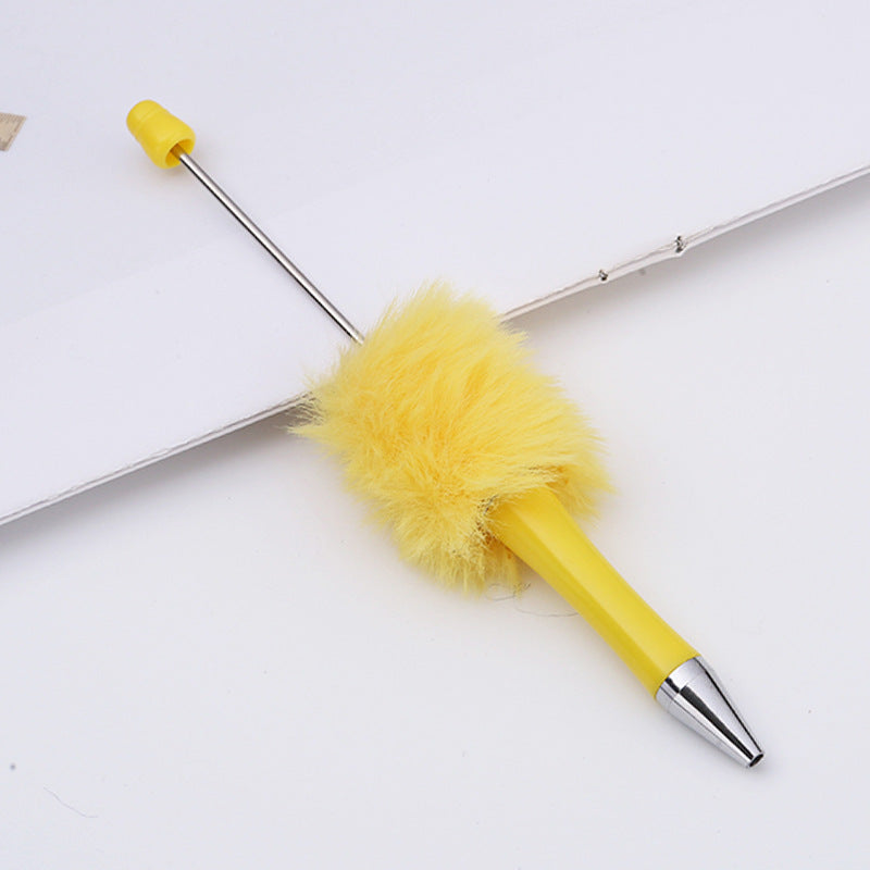 DIY Beadable Pom Pom Fluffy Beadable Pen