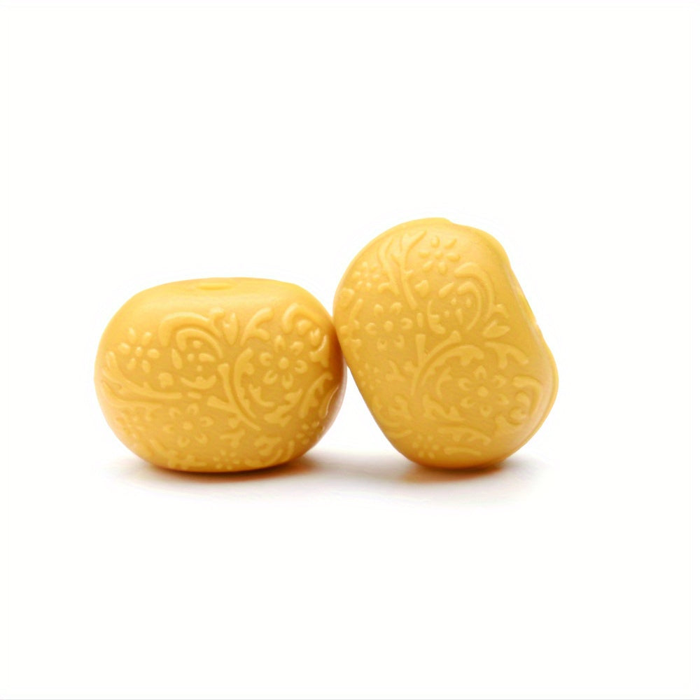 14mm Silicone Embossed Decorative Abacus Beads for DIY stuff beadable pen, DIY jewelry making, necklaces, bracelets, keychains, and handicraft materials