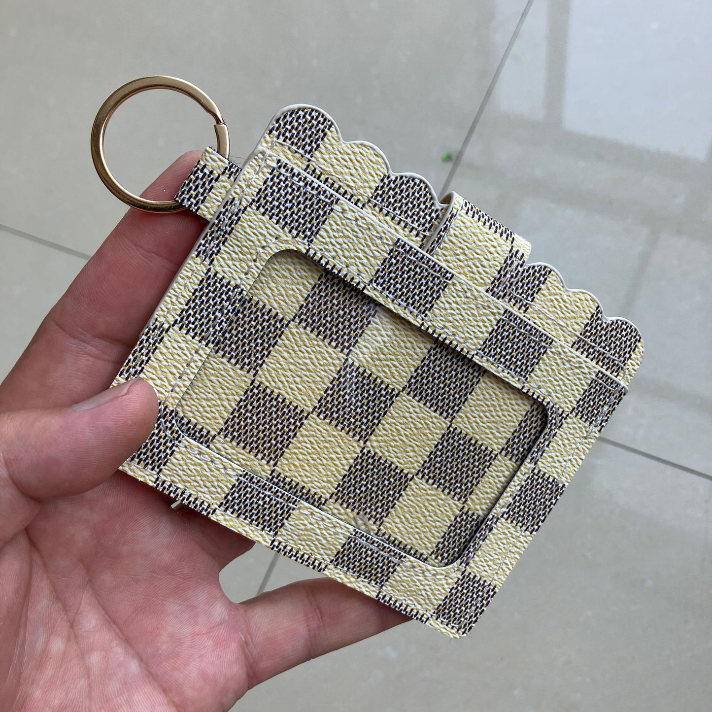 Leopard/Flower/butterfly Patterns Women Slim Credit Card Holder Mini Front Pocket Wallet Coin Purse Keychain