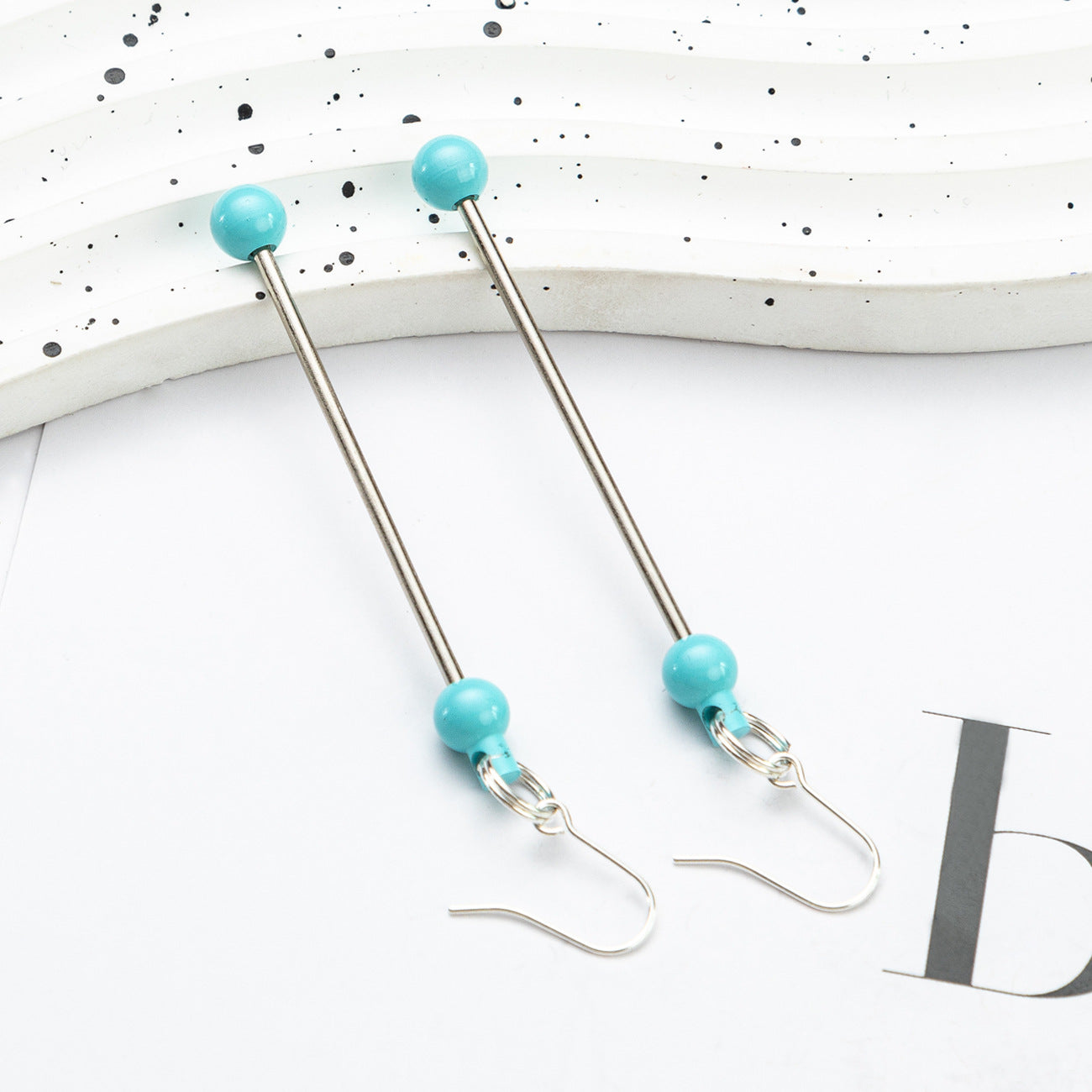 Colored Beadable Earring, blanks bars,Earrings DIY Supplies, Changable Earrings, Beaded Crafts, Perfect Gift, Make your own Charm