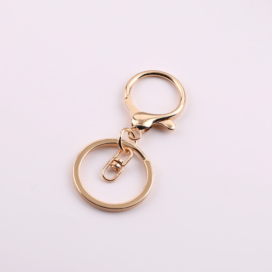Colored Keychains, Silver Gold Rose Gold Key Ring, Metal Clasp,Lobster Claw Clasp, Swivel Connector, Key Ring，DIY Jewelry Making Bag Charm