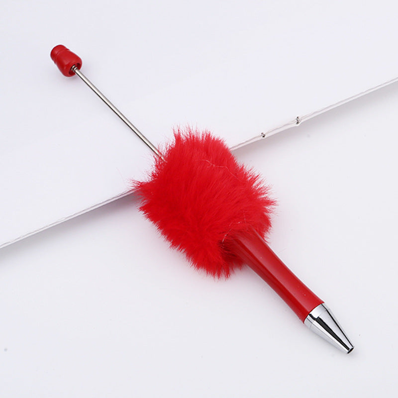 DIY Beadable Pom Pom Fluffy Beadable Pen