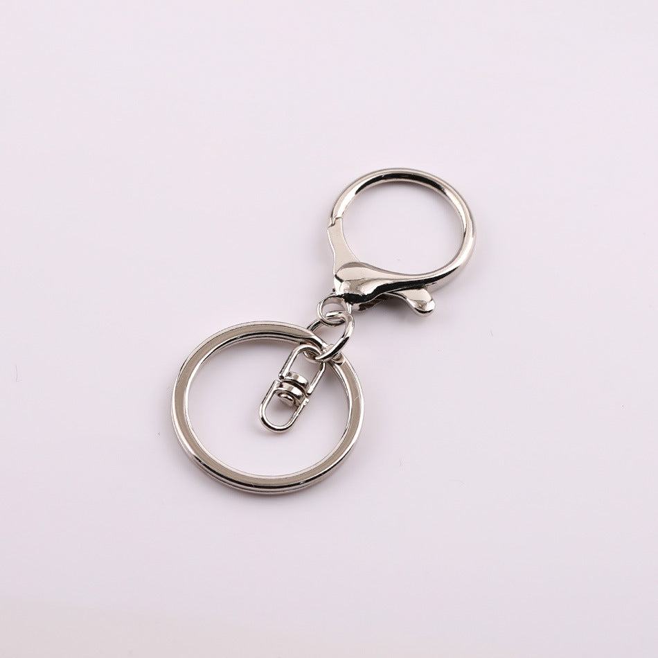 Colored Keychains, Silver Gold Rose Gold Key Ring, Metal Clasp,Lobster Claw Clasp, Swivel Connector, Key Ring，DIY Jewelry Making Bag Charm