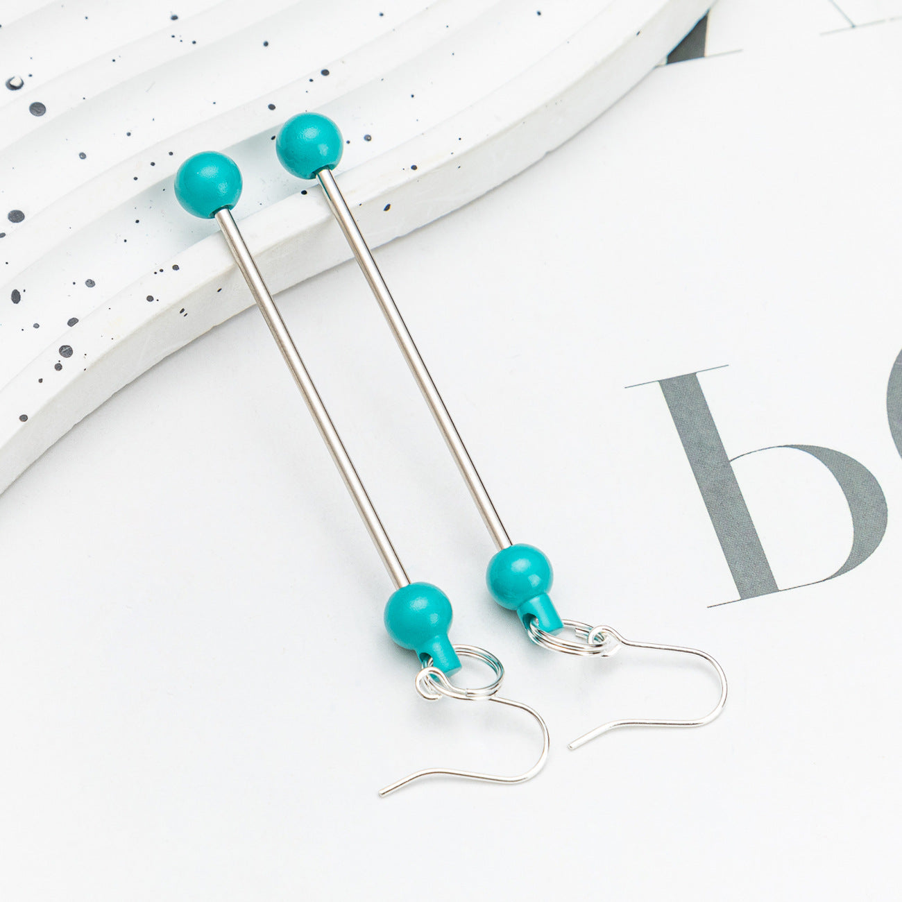 Colored Beadable Earring, blanks bars,Earrings DIY Supplies, Changable Earrings, Beaded Crafts, Perfect Gift, Make your own Charm