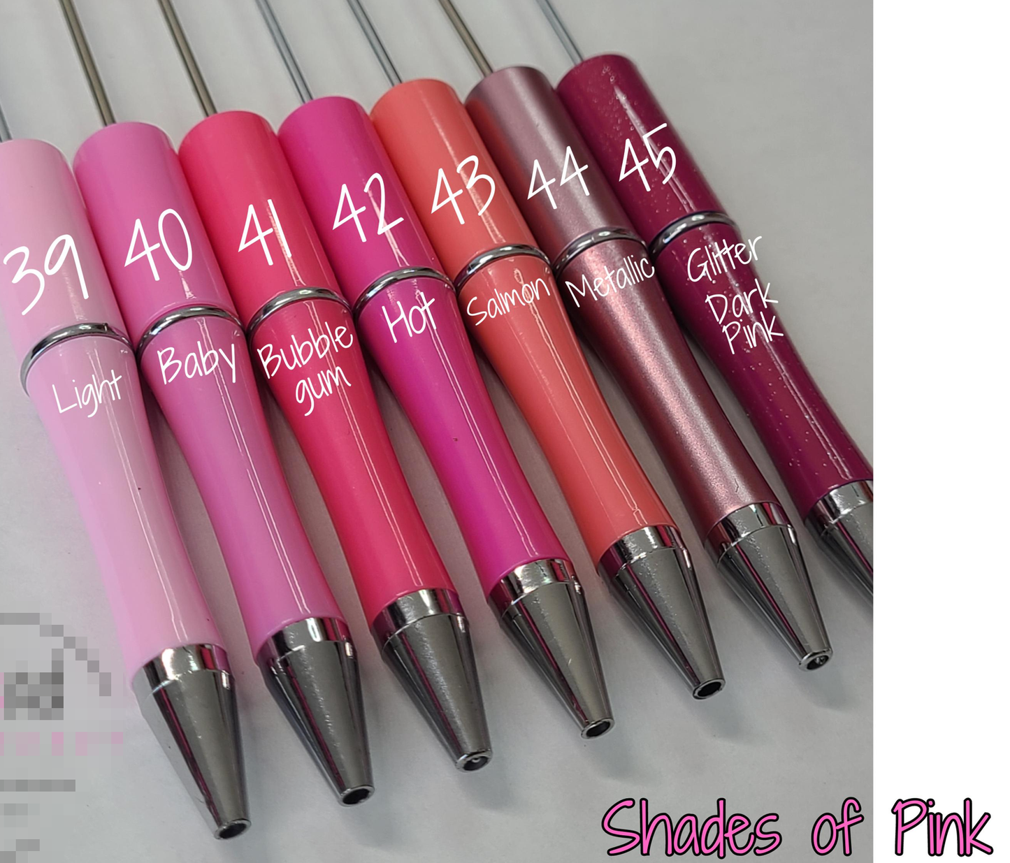 10 Pieces Solid Colors DIY Beadable Pens Ballpoint Pens