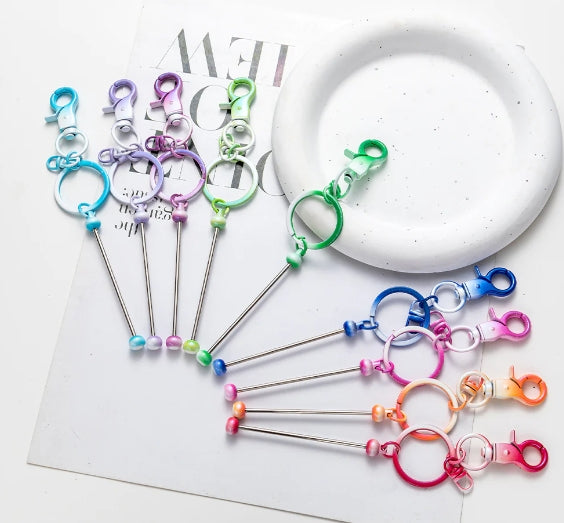 New Gradient Beadable Keychain Bars for DIY making