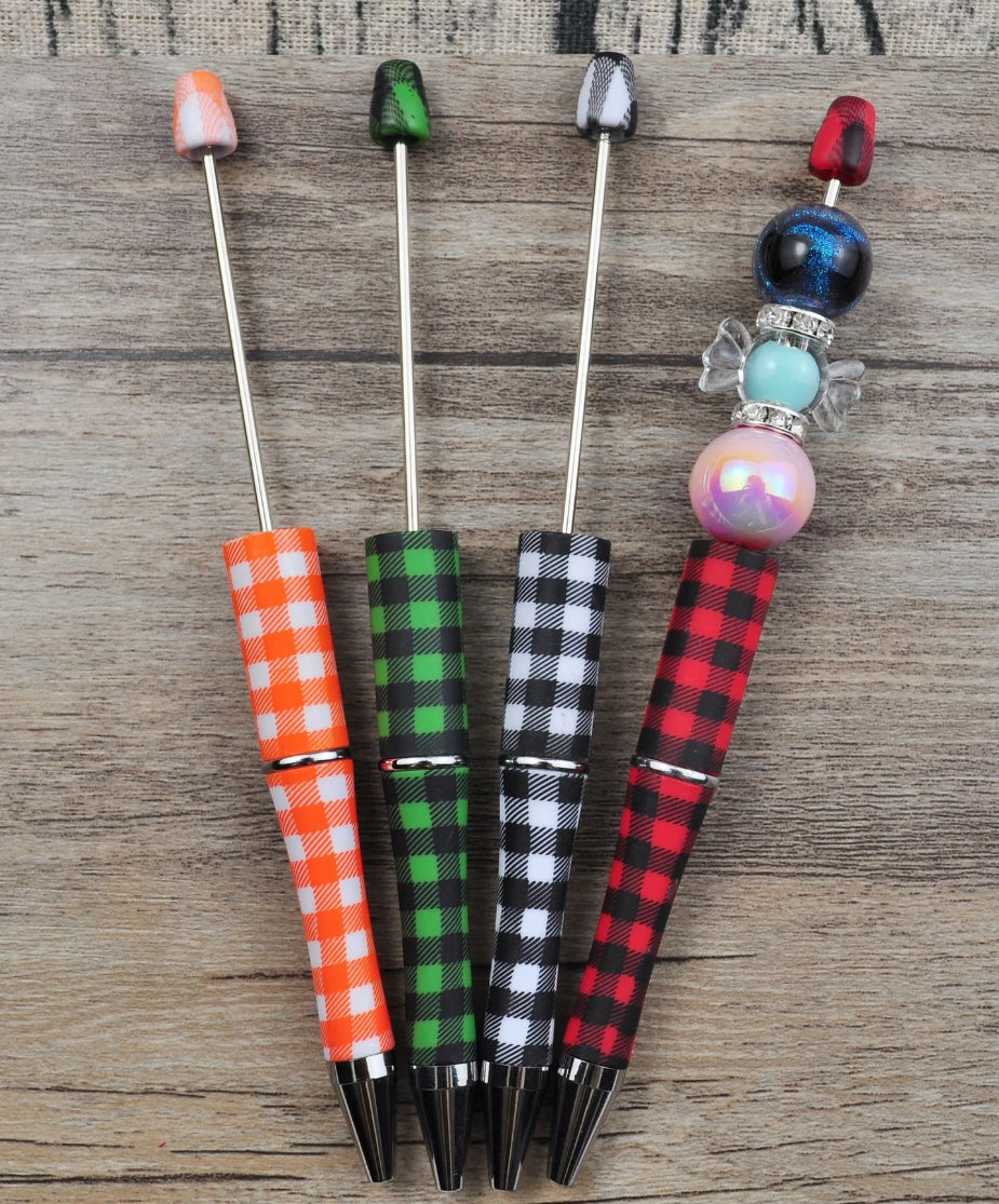 10 Pieces Printed DIY Beadable Pens Ballpoint Pens