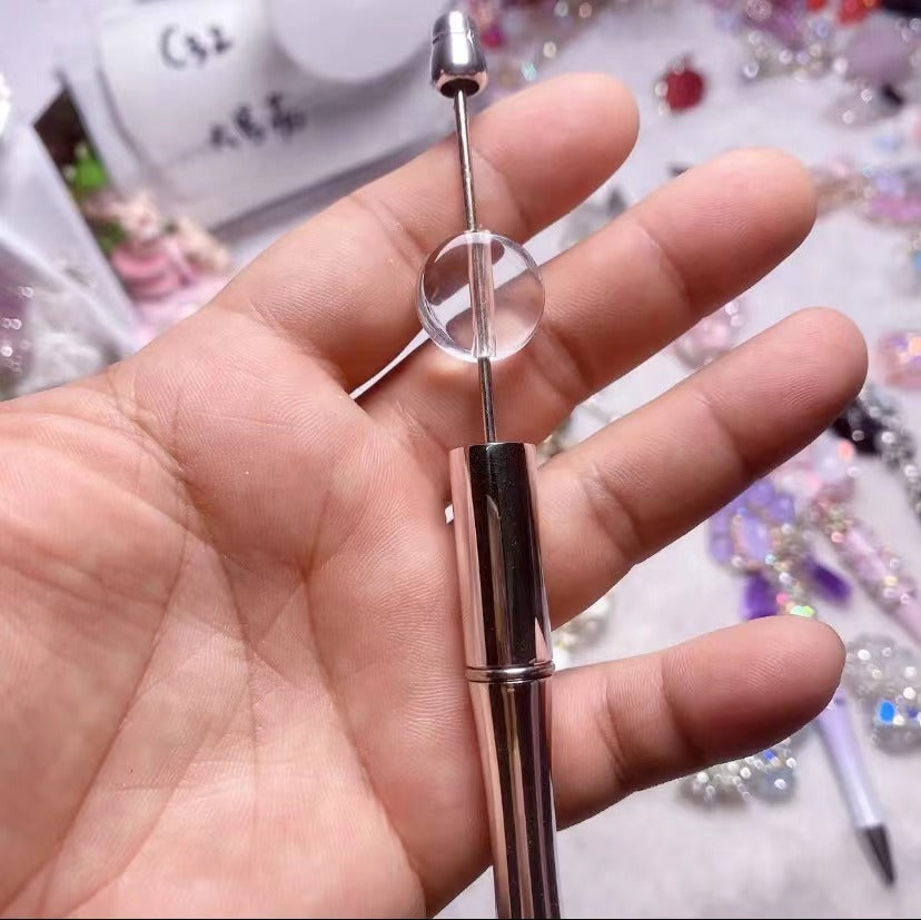 02 Clear base blank beads accessory for DIY fancy pens beads keychain phone chain car charm jewelry making