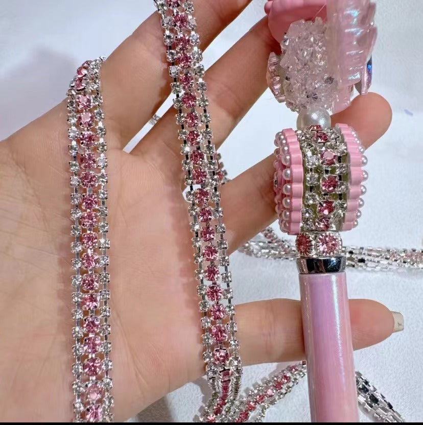 07 Diamond chain accessory for DIY fancy pens beads keychain phone chain car charm jewelry making