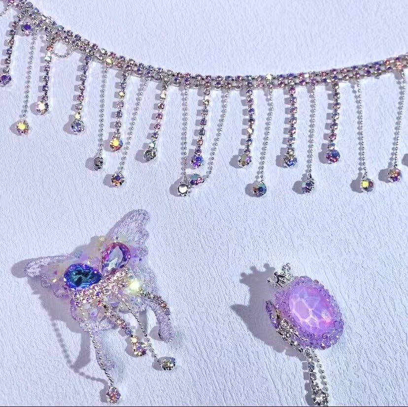 07 Diamond chain accessory for DIY fancy pens beads keychain phone chain car charm jewelry making
