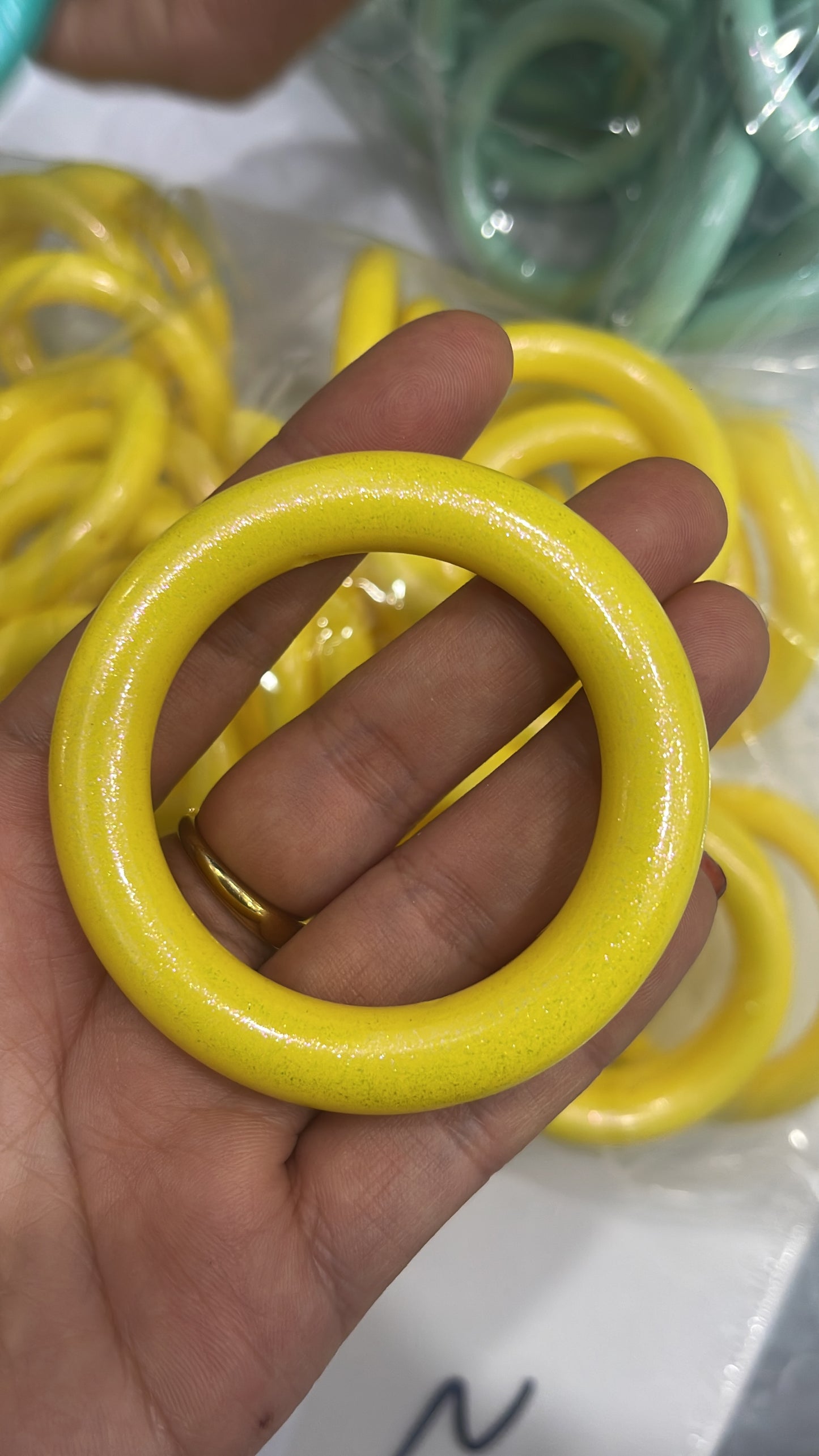 65mm Silicone Shiny Opal Rings for DIY Car Charm Car Hanger Making-(2pcs/pack)