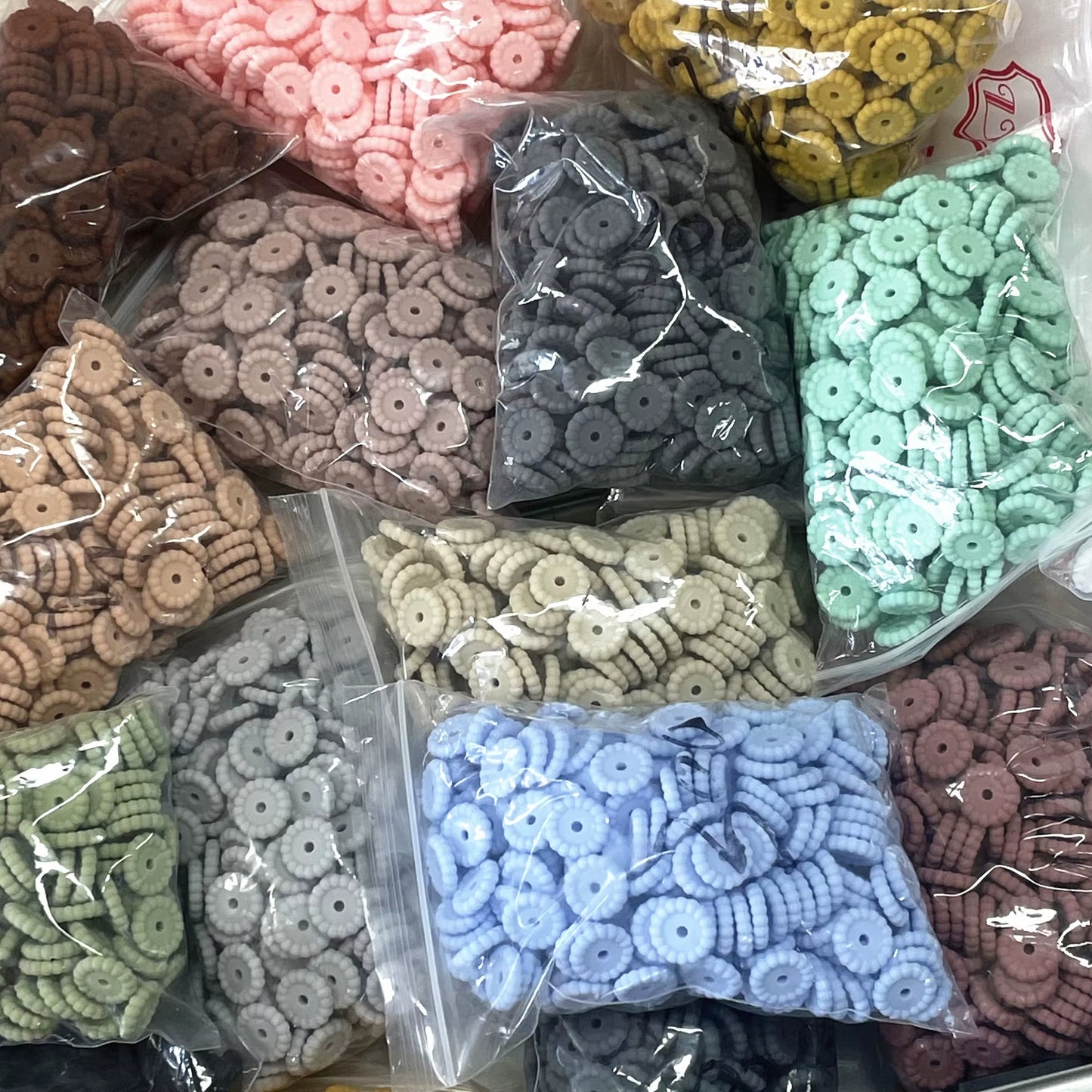 12mm & 15mm New Disc Silicone Spacers for DIY Beadable Pen Keychain Car Charm Car Making