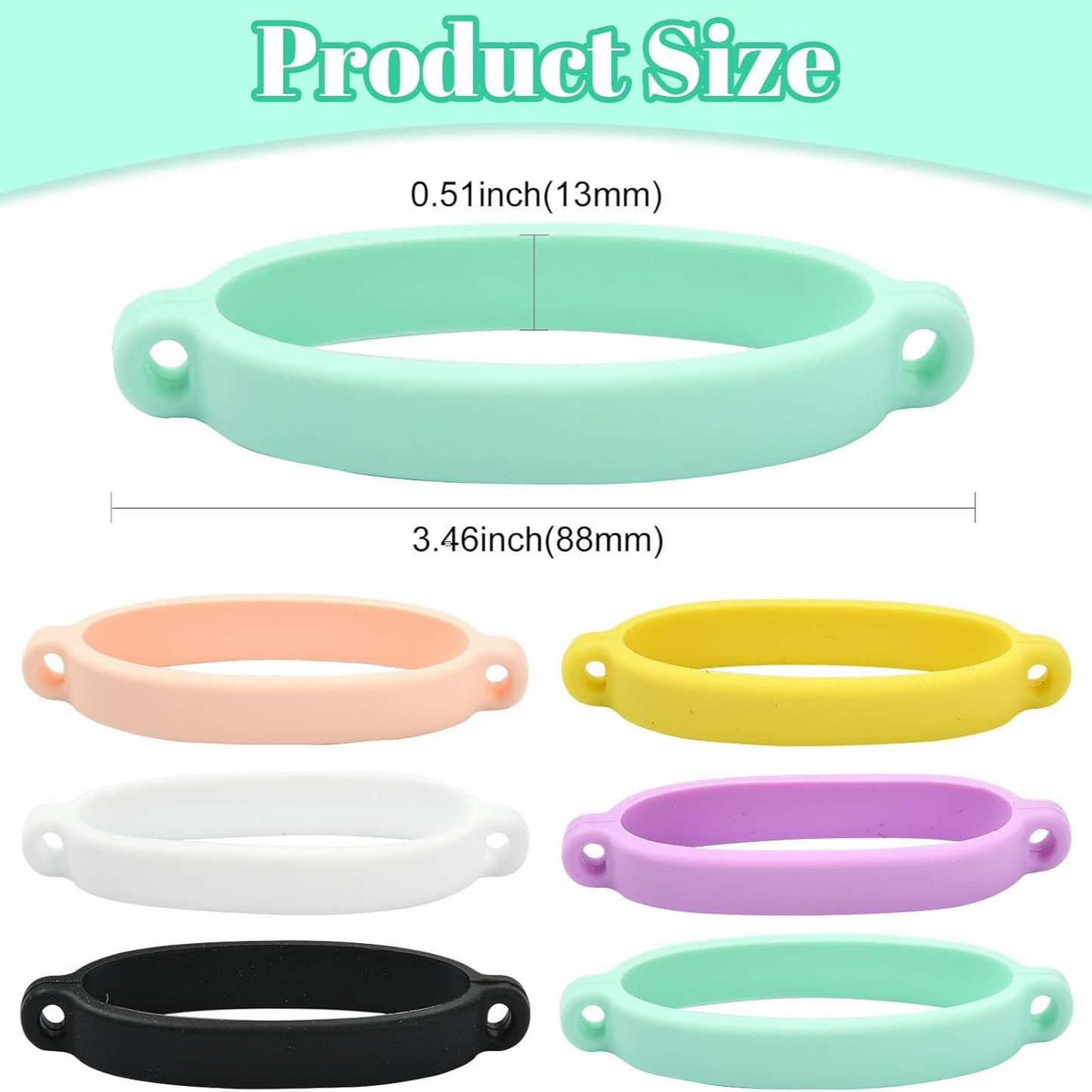 Colorful Silicone Strap Ring Stanley Tumbler Cup Water Bottle Strap Holder Tumbler Decoration Accessories