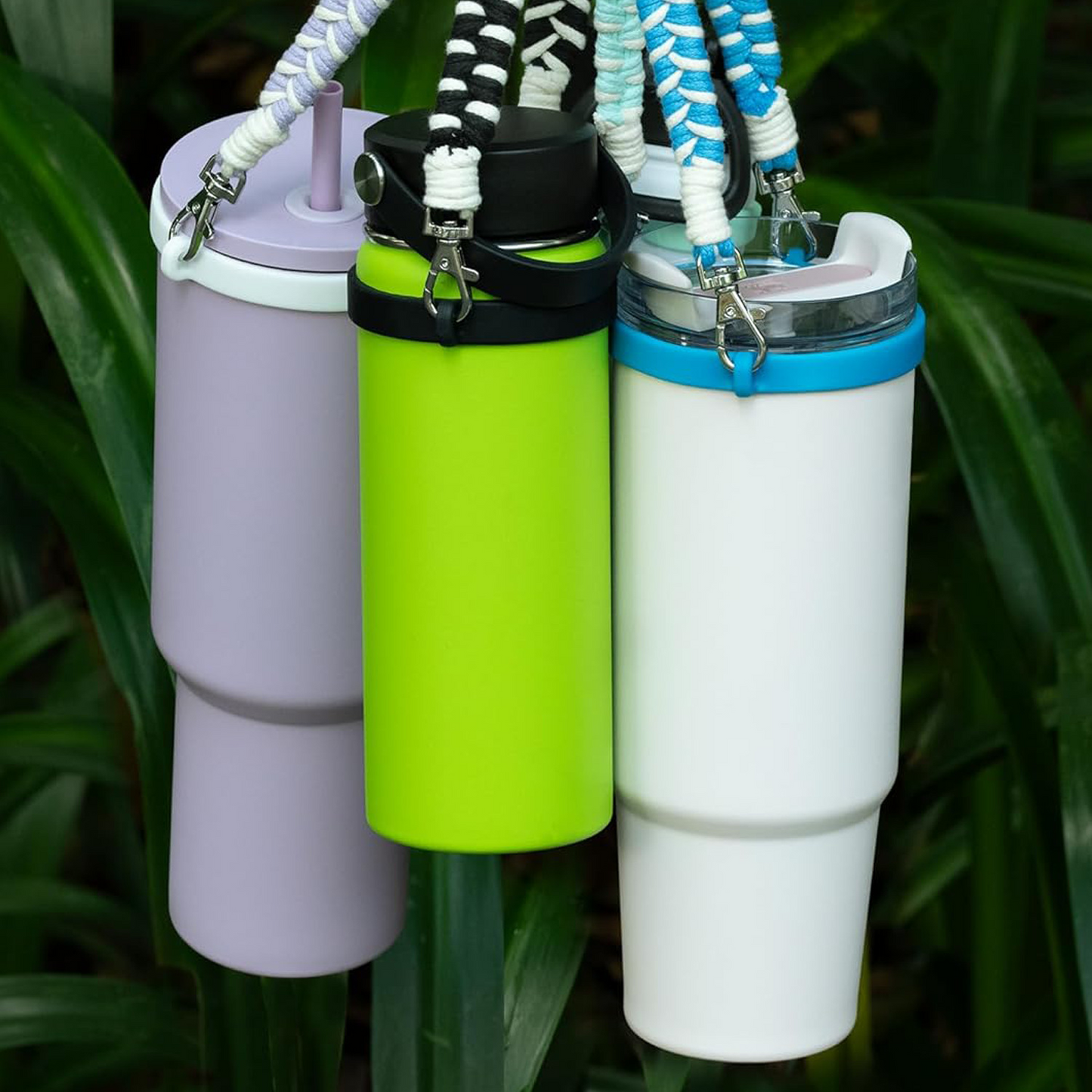 Colorful Silicone Strap Ring Stanley Tumbler Cup Water Bottle Strap Holder Tumbler Decoration Accessories