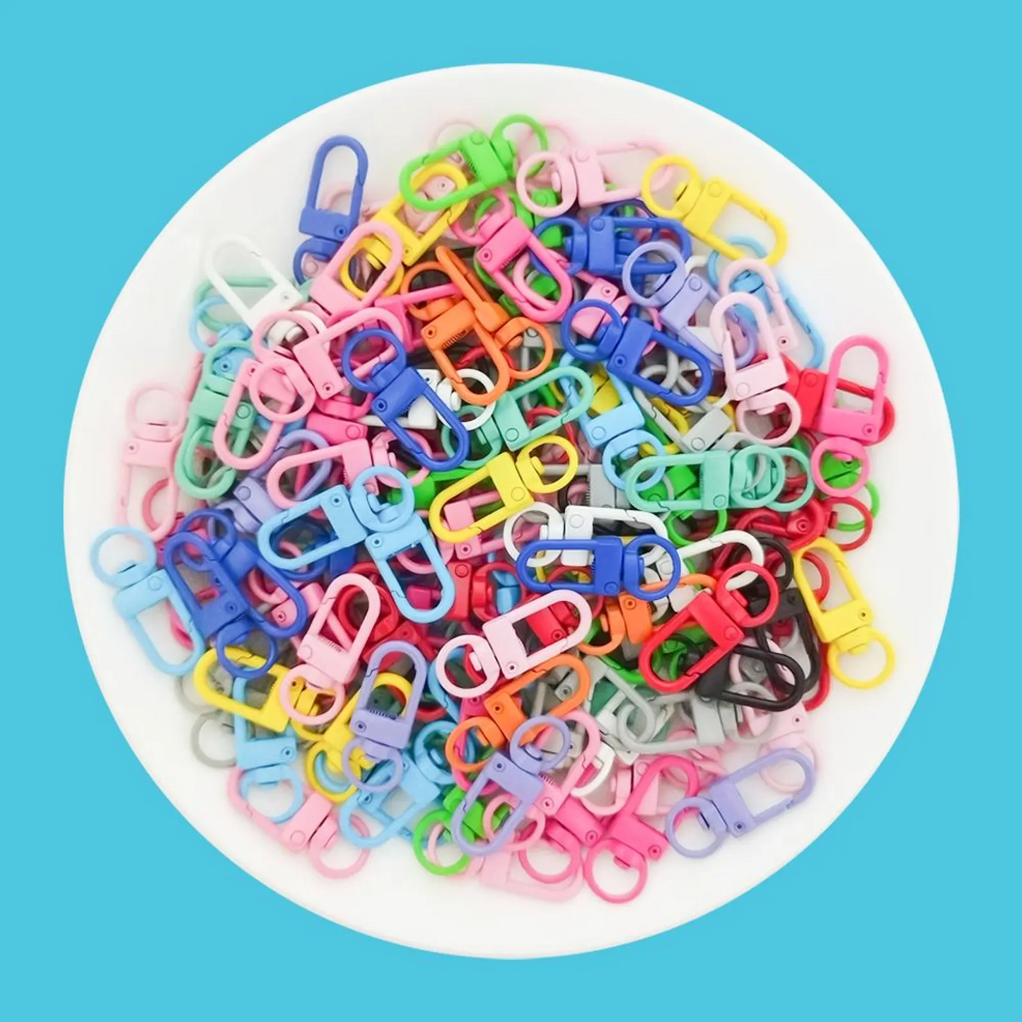 Mixed Color Lobster Swivel Clasp,Metal Snap Hook, Swivel Clasp Hook, Lobster Hook -- 33x12mm