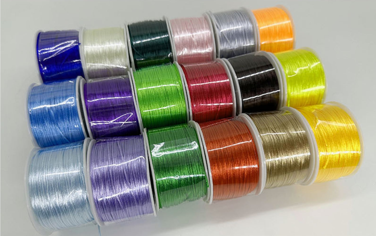 1.5mm Nylon Cord Rope, Bracelet Necklace Jewelry Beading Cord, Silicone Beads DIY Cord