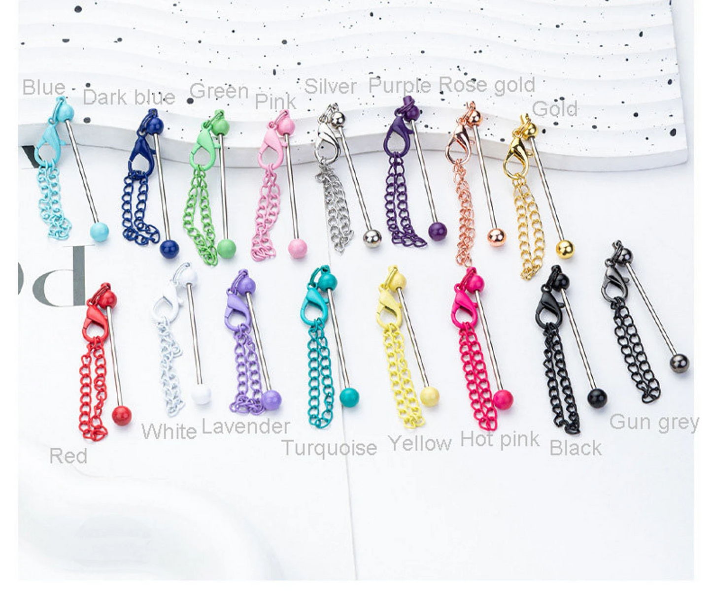 Beadable Bar Keychains,Metal Keychains, Bar keychain,Beadable Beaded Crafts, Plated Metal Keyrings and Swivel Clasps, DIY Keychains Crafting