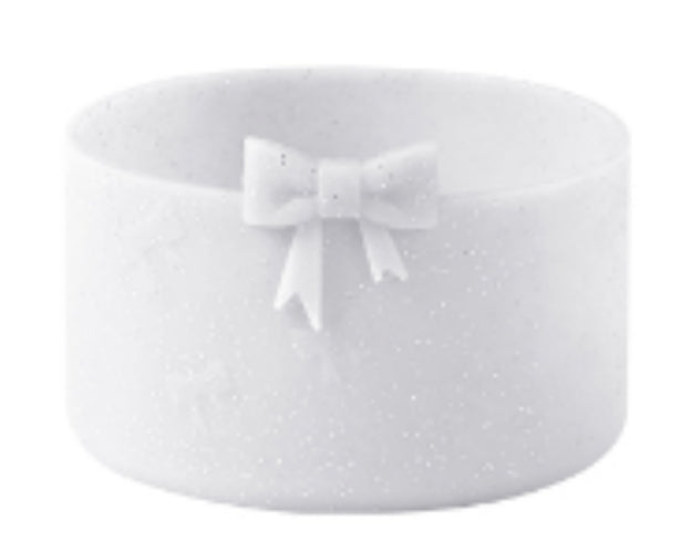 Bow Silicone Solid Glitter Boot for Stanley Cup,Anti-Slip Bottom Sleeve Cover for 40oz & 30oz Tumbler Cup Accessories,Cute 3D Bow Silicone Boot Sleeve for Tumbler Bottom Protector,Water Glasses