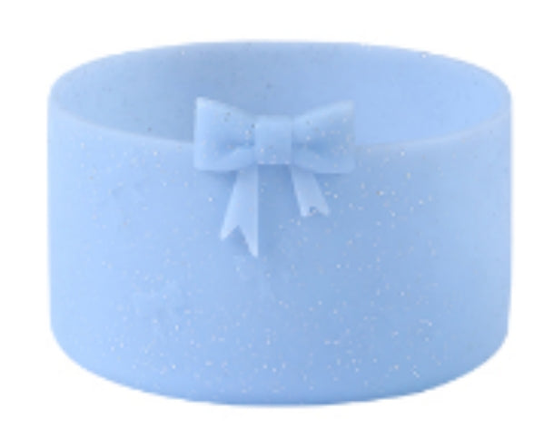 Bow Silicone Solid Glitter Boot for Stanley Cup,Anti-Slip Bottom Sleeve Cover for 40oz & 30oz Tumbler Cup Accessories,Cute 3D Bow Silicone Boot Sleeve for Tumbler Bottom Protector,Water Glasses