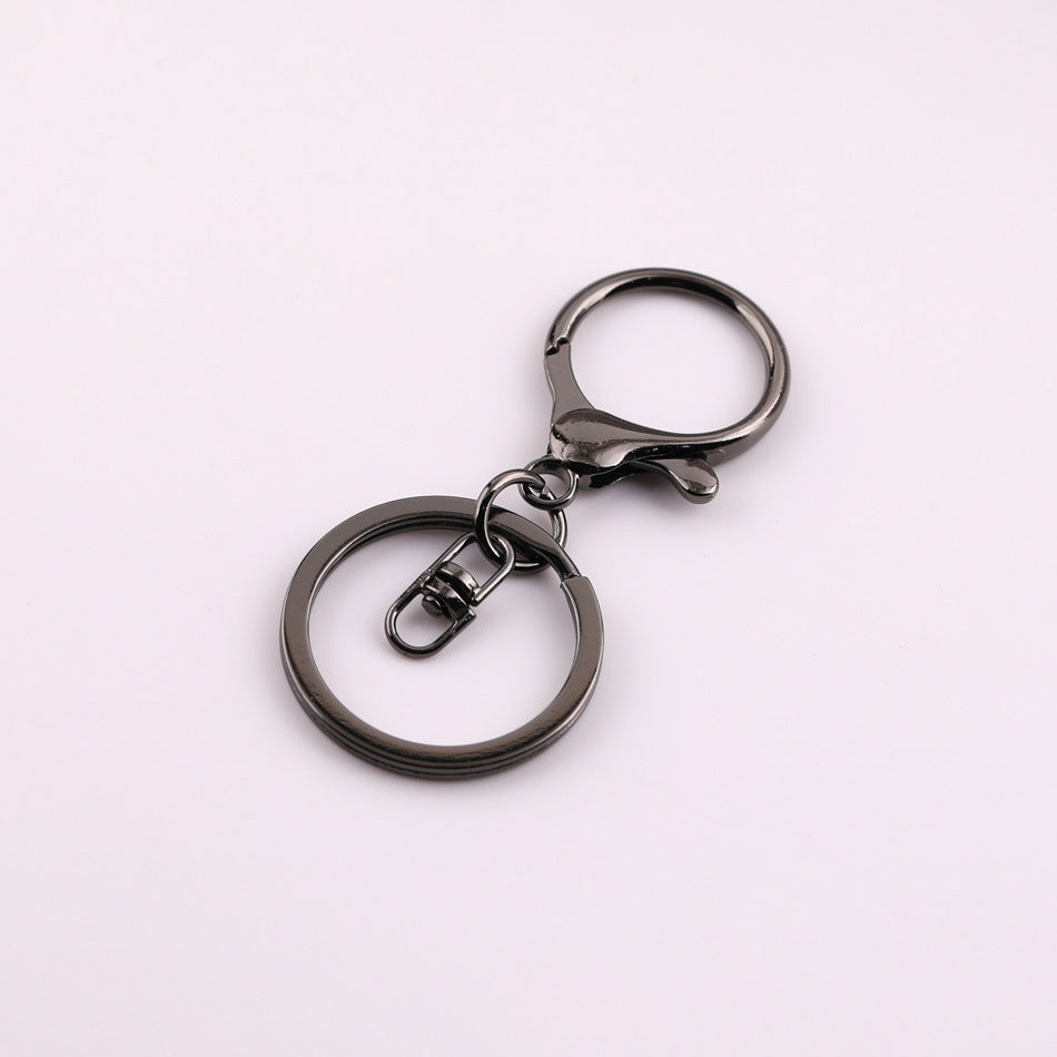 Colored Keychains, Silver Gold Rose Gold Key Ring, Metal Clasp,Lobster Claw Clasp, Swivel Connector, Key Ring，DIY Jewelry Making Bag Charm