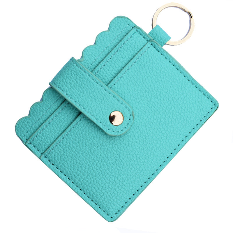 Leopard/Flower/butterfly Patterns Women Slim Credit Card Holder Mini Front Pocket Wallet Coin Purse Keychain