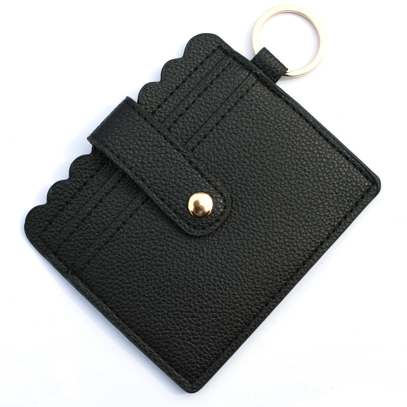 Leopard/Flower/butterfly Patterns Women Slim Credit Card Holder Mini Front Pocket Wallet Coin Purse Keychain