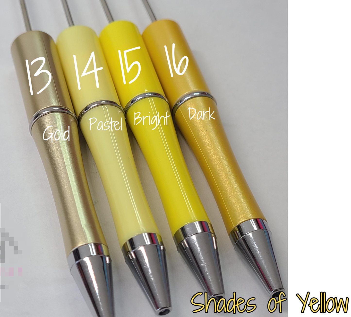 10 Pieces Solid Colors DIY Beadable Pens Ballpoint Pens
