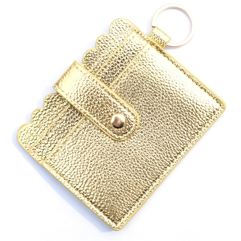 Leopard/Flower/butterfly Patterns Women Slim Credit Card Holder Mini Front Pocket Wallet Coin Purse Keychain