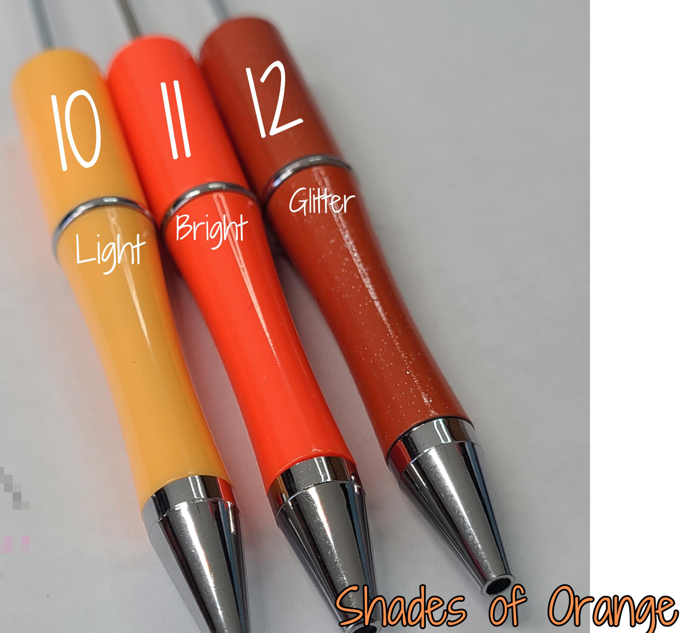 10 Pieces Solid Colors DIY Beadable Pens Ballpoint Pens