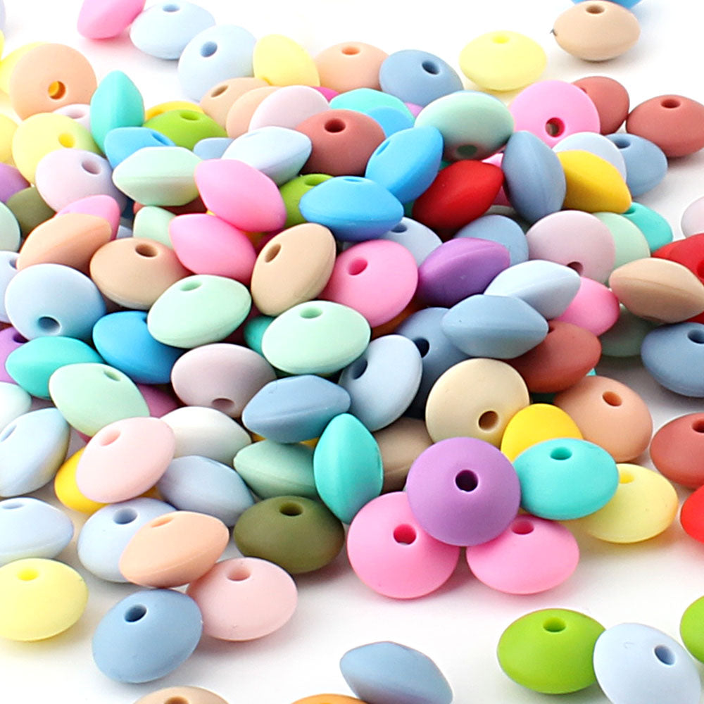 12mm Lentil Silicone Beads,Bulk Silicone Bead,Silicone Bead DIY