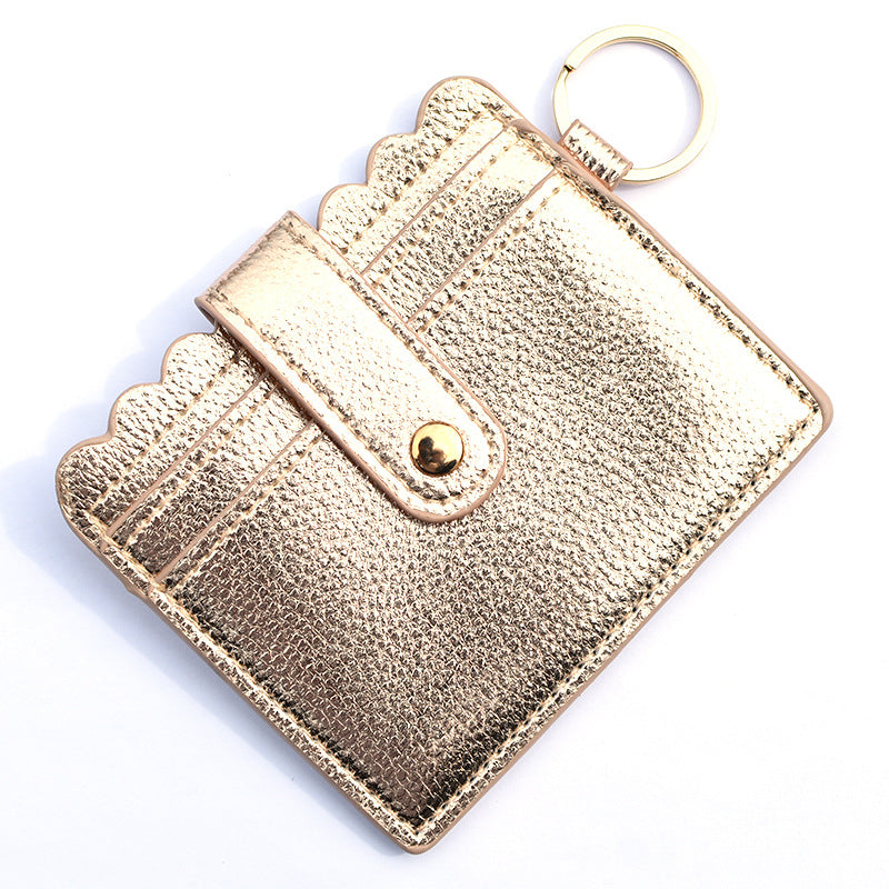 Leopard/Flower/butterfly Patterns Women Slim Credit Card Holder Mini Front Pocket Wallet Coin Purse Keychain