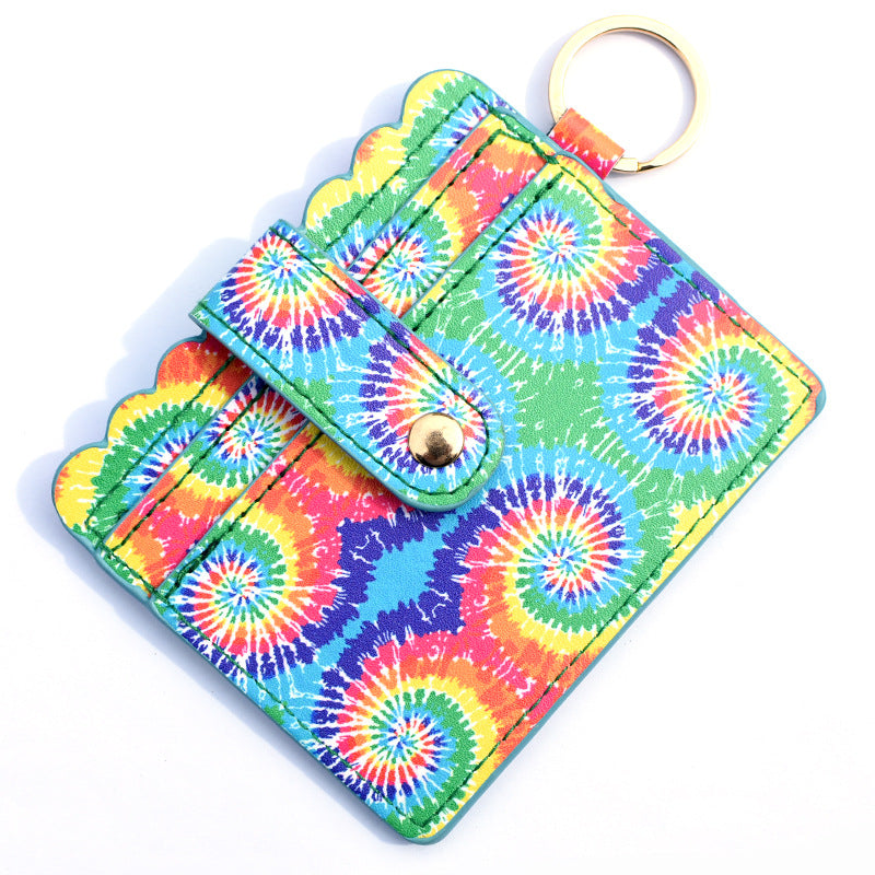 Leopard/Flower/butterfly Patterns Women Slim Credit Card Holder Mini Front Pocket Wallet Coin Purse Keychain