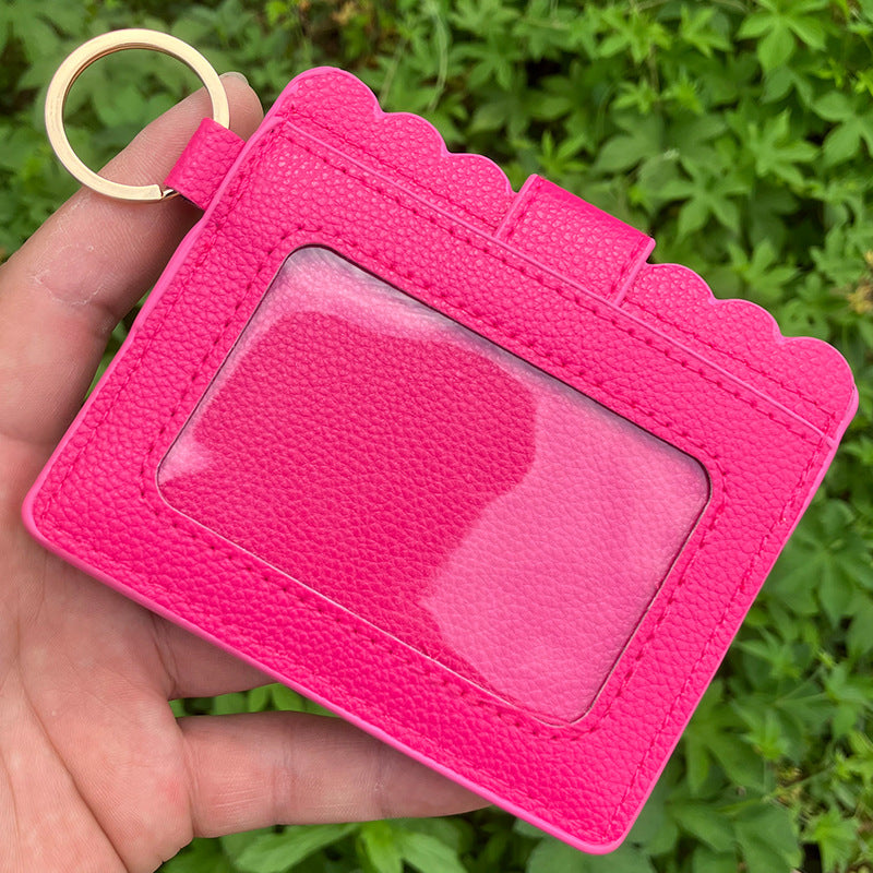 Leopard/Flower/butterfly Patterns Women Slim Credit Card Holder Mini Front Pocket Wallet Coin Purse Keychain